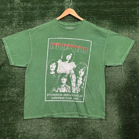 Led Zeppelin European Tour 1970 Rock Band Oversized T-Shirt Size Large - Picture 1 of 4